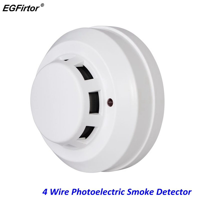 Smoke Detector Interconnected - Yangın alarmı 4 Tel Fotoelektrik Duman