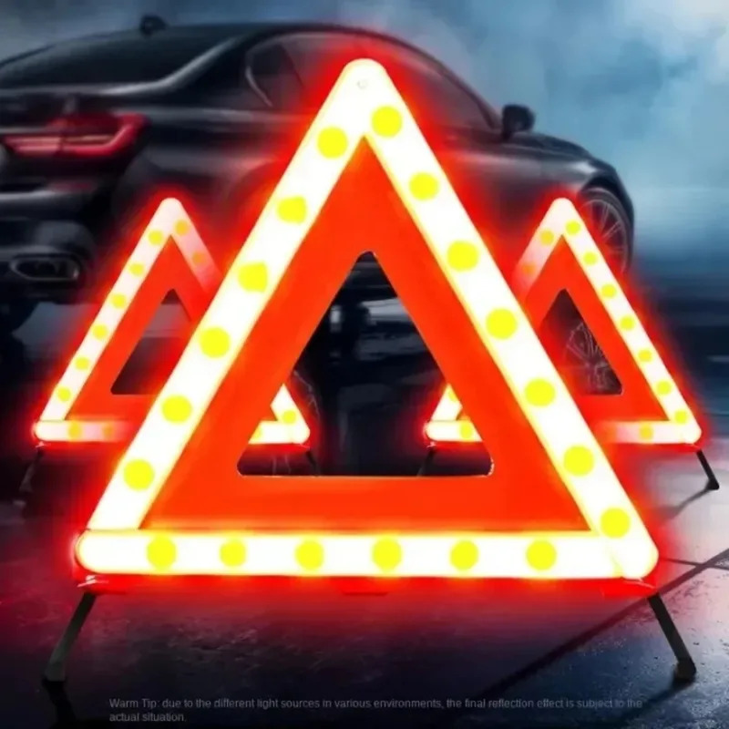 Emergency Exit Sign - Araba Üçgen Kırmızı Yansıtıcı Tripod Katlanabilir