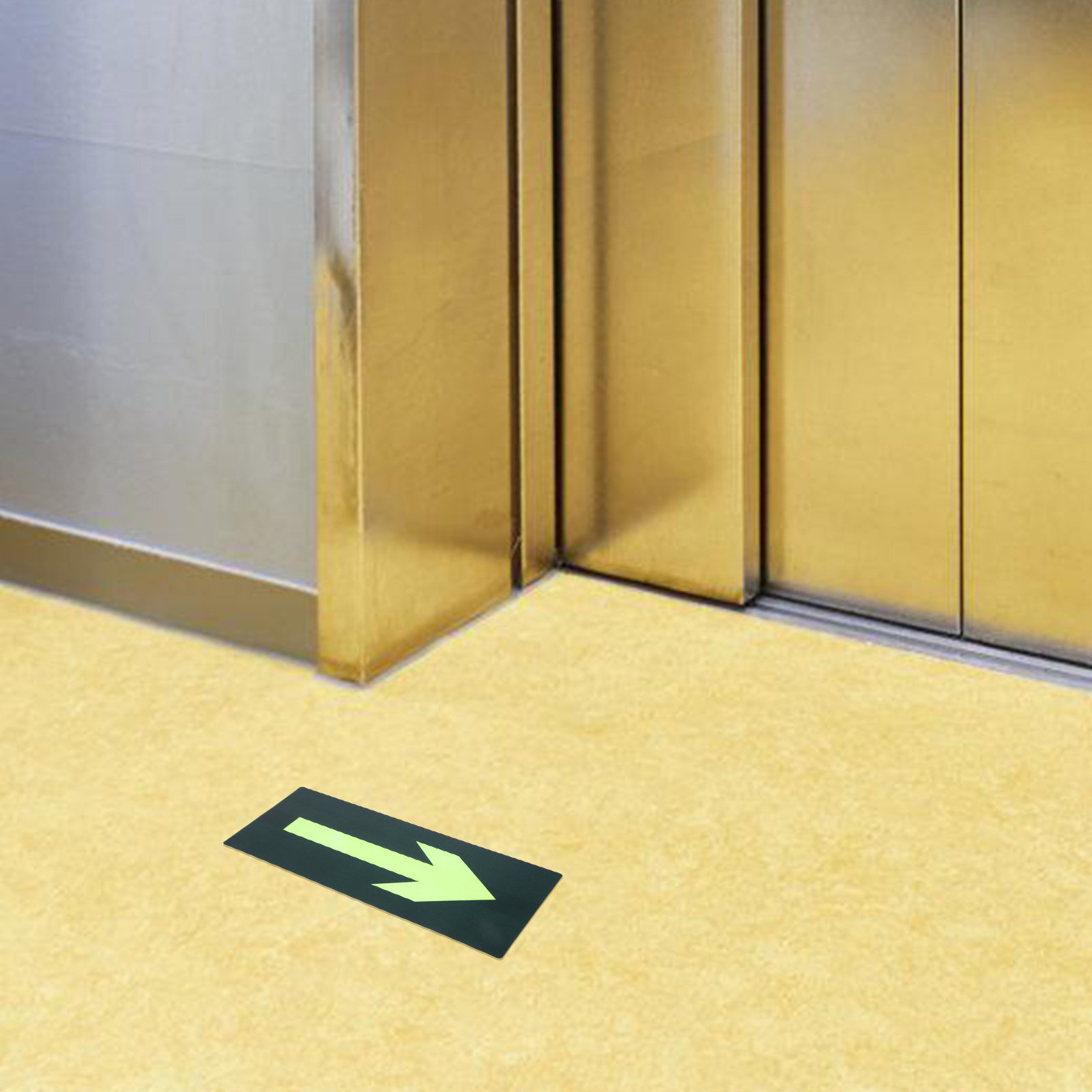 Emergency Exit Sign - 8 Adet Su Geçirmez Karanlıkta Parlayan