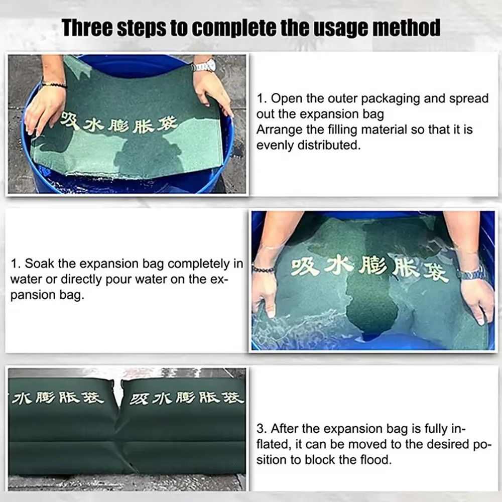 Flood Barrier Bag - 1 adet yeniden kullanılabilir su emici