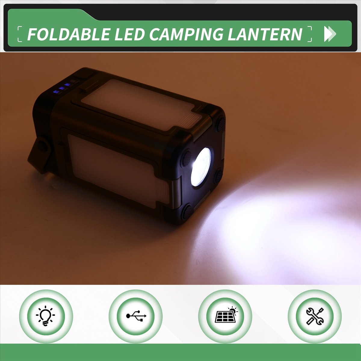 Power Outage Light - X08A Katlanabilir LED Kamp Feneri Güneş
