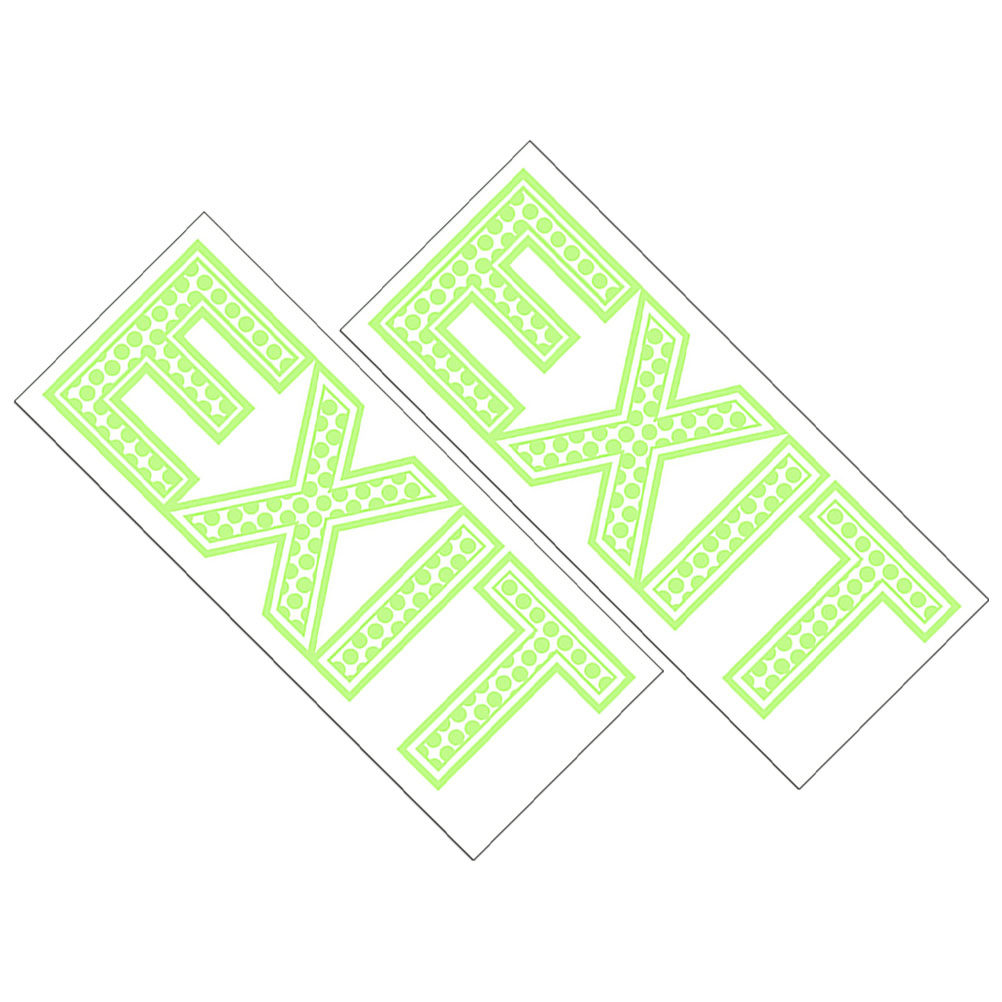 Emergency Exit Sign - 2 Yaprak Fotolüminesans Çıkış İşareti Etiketi,